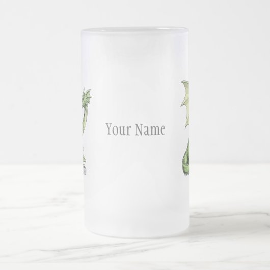 Birthstone Dragon van augustus: Peridot Matglas Bierpul (Center)