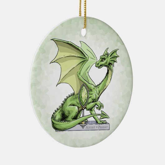 Birthstone Dragon van augustus: Peridot Ornament (Rechts)