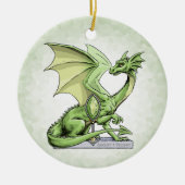 Birthstone Dragon van augustus: Peridot Ornament (Voorkant)