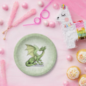 Birthstone Dragon van augustus: Peridot Papieren Bordje (Feest)