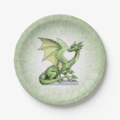 Birthstone Dragon van augustus: Peridot Papieren Bordje (Voorkant)