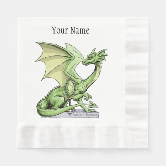 Birthstone Dragon van augustus: Peridot Servet (Voorkant)
