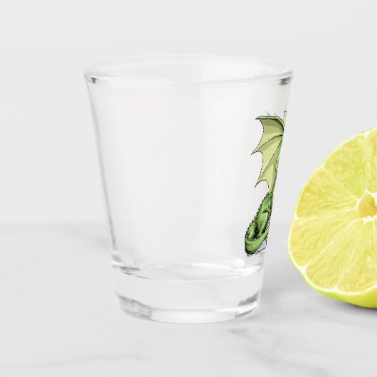 Birthstone Dragon van augustus: Peridot Shot Glas (Links)