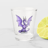 Birthstone Dragon van februari: Amethyst Shot Glas (Voorkant)