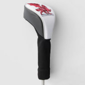 Birthstone Dragon van juli: Ruby Golfheadcover (Schuin)