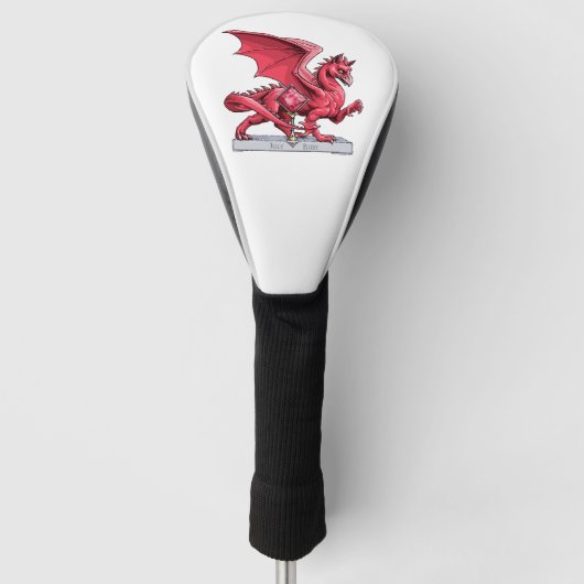 Birthstone Dragon van juli: Ruby Golfheadcover (Voorkant)