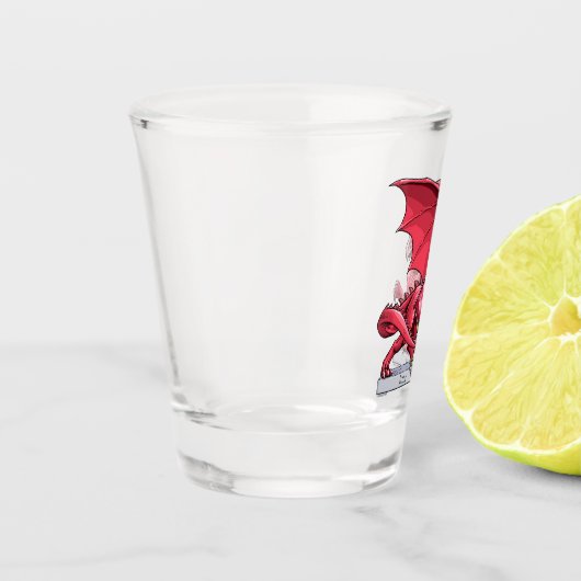 Birthstone Dragon van juli: Ruby Shot Glas (Links)