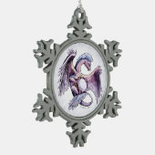 Birthstone Dragon van oktober: Opal Tin Sneeuwvlok Ornament (Links)