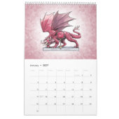 Birthstone Dragons Fantasy Art Kalender (Jan 2027)