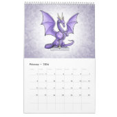 Birthstone Dragons Fantasy Art Kalender (Feb 2026)