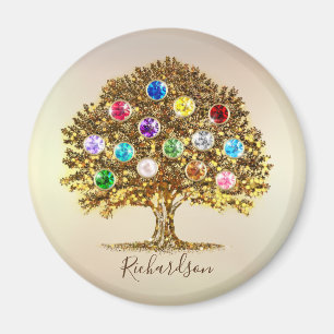 Birthstone Family Tree naam mam gepersonaliseerd c Magneet