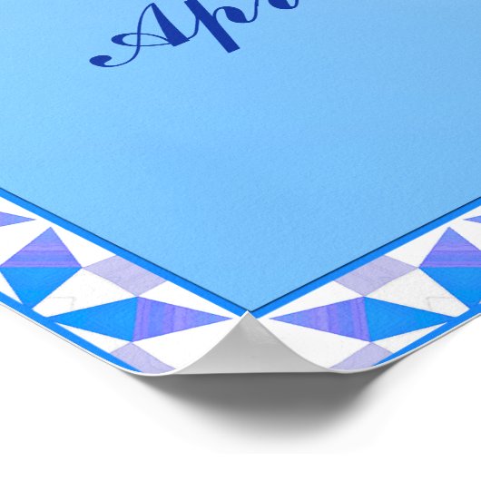 Birthstone Illustration for April - Diamond Poster (Hoek)