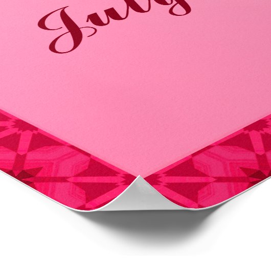 Birthstone Illustration for Juli - Ruby Poster (Hoek)