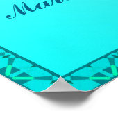 Birthstone Illustration for March-Aquamarine Post Poster (Hoek)