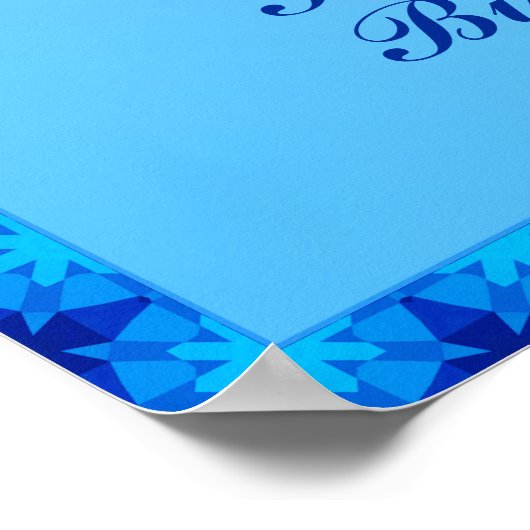 Birthstone Illustration for September - Sapphire Poster (Hoek)