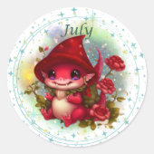 Birthstone juli Ruby Dragon Sticker (Voorkant)