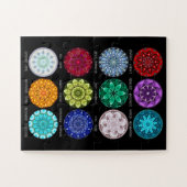 Birthstone Mandala Jigzaag Puzzle Legpuzzel (Horizontaal)