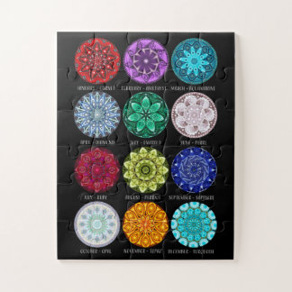 Birthstone Mandala Jigzaag Puzzle Legpuzzel