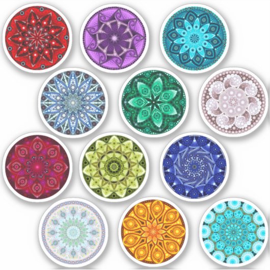 Birthstone Mandala Sticker Pack (Voorkant)