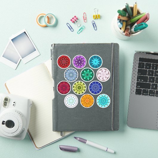 Birthstone Mandala Sticker Pack (iPad Cover)