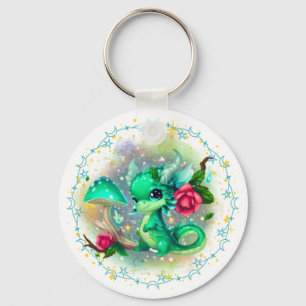 Birthstone May Emerald Dragon Sleutelhanger