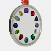 Birthstone Metalen Ornament (Rechts)