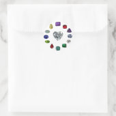 Birthstone Ronde Sticker (Tas)