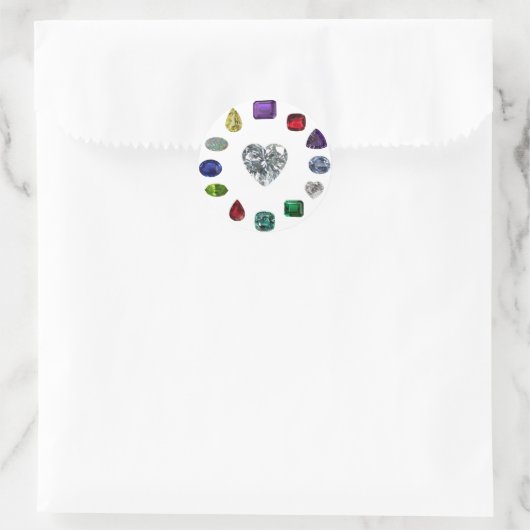 Birthstone Ronde Sticker (Tas)
