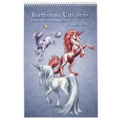 Birthstone Unicorns Fantasy Art Kalender (Hoes)