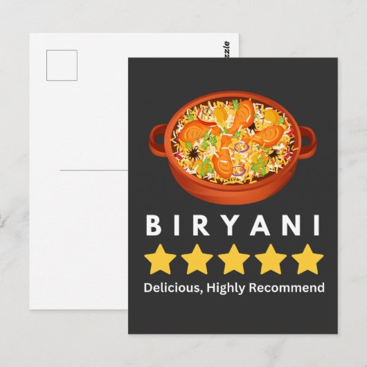 biryani lover T-Shirt Briefkaart (Voorkant / Achterkant)
