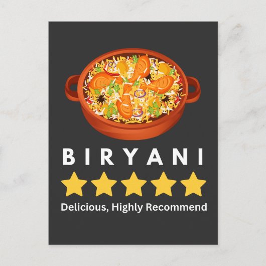 biryani lover T-Shirt Briefkaart (Voorkant)