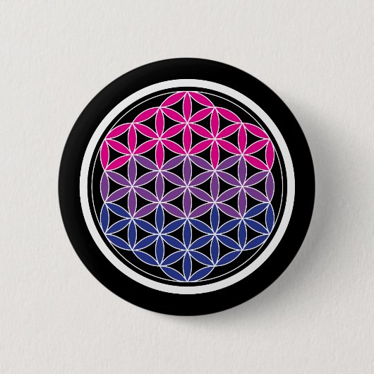 biSacred geometrie Ronde Button 5,7 Cm (Voorkant)