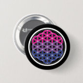 biSacred geometrie Ronde Button 5,7 Cm (Voorkant /achterkant)