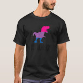 Bisaurus Dinosaur Rex Bisexual Pride Flag Bi Pride T-shirt (Voorkant)