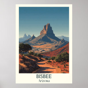Bisbee Arizona Retro Travel Poster    berg