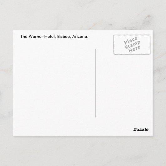 Bisbee Briefkaart (Achterkant)