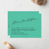 Biscay Green Home Sweet Home Nieuw adres Kaart Notitiekaartje (Voorkant / Achterkant in situ)