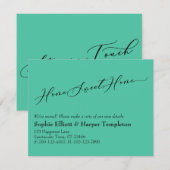 Biscay Green Home Sweet Home Nieuw adres Kaart Notitiekaartje (Voorkant / Achterkant)