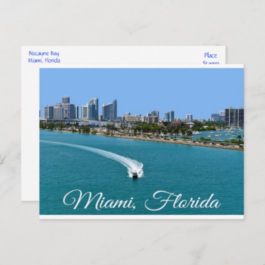 Biscayne Bay Miami Beach Florida Briefkaart (Voorkant / Achterkant)