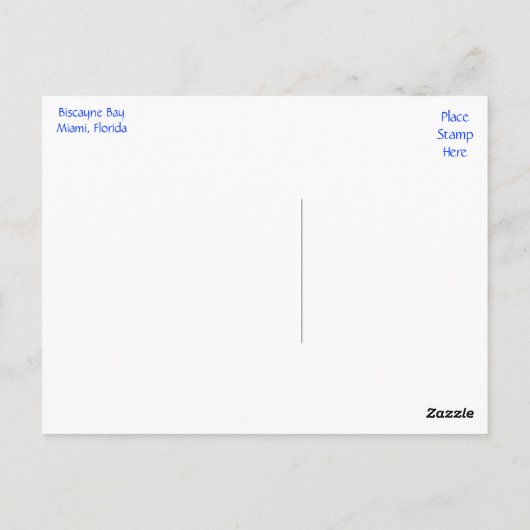 Biscayne Bay Miami Beach Florida Briefkaart (Achterkant)