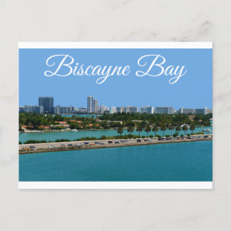 Biscayne Bay Miami Beach Florida Travel Briefkaart