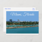 Biscayne Bay Miami Beach Florida Travel Briefkaart (Voorkant / Achterkant)