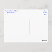 Biscayne Bay Park Miami Beach Florida Briefkaart (Achterkant)