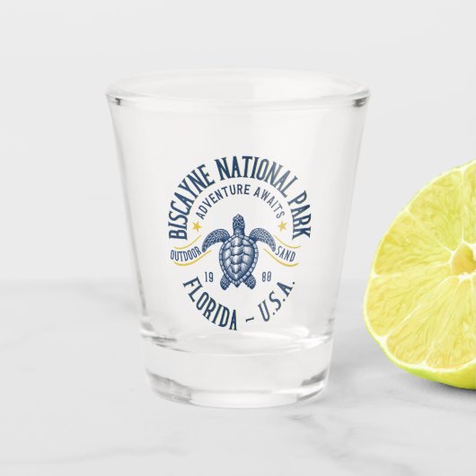 Biscayne Lagoon Reserve Florida Shot Glas (Voorkant)