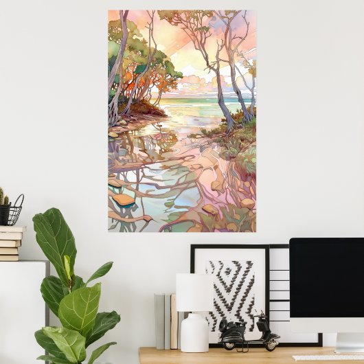 Biscayne National Park Art Poster (Thuiskantoor)