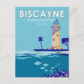 Biscayne National Park Boca Chita Key Vintage Briefkaart (Voorkant)