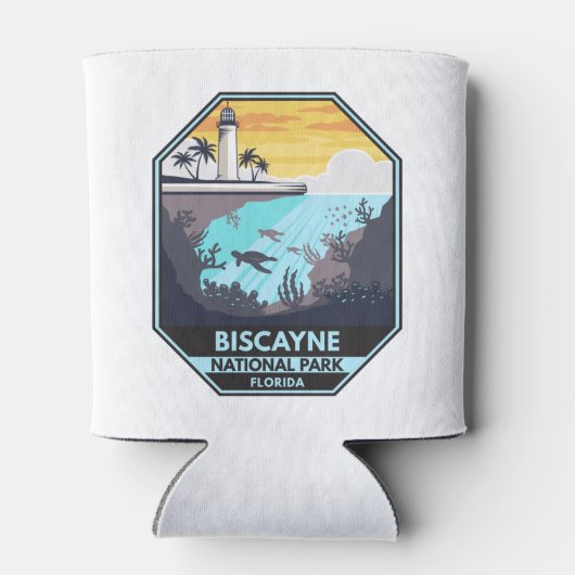 Biscayne National Park Florida Emblem Blikjeskoeler (Achterkant)