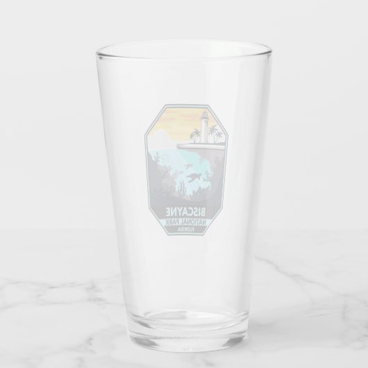 Biscayne National Park Florida Emblem Glas (Achterkant)