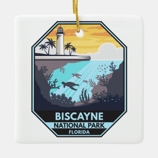 Biscayne National Park Florida Emblem Keramisch Ornament (Voorkant)