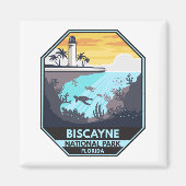 Biscayne National Park Florida Emblem Magneet (Voorkant)